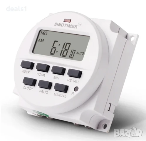 Sinotimer TM618N-2 LCD 1.6-инчов 220V AC цифров 7-дневен програмируем Превключвател с вградено реле , снимка 2 - Друга електроника - 51027425