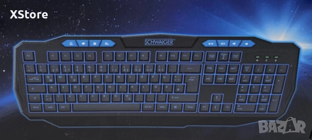 Гейминг клавиатура със синя подстветка GT200, снимка 5 - Клавиатури и мишки - 52556023