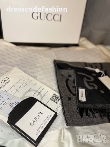 Мъжки луксозен шал с кутия реплика Gucci , снимка 4 - Шалове - 43718029