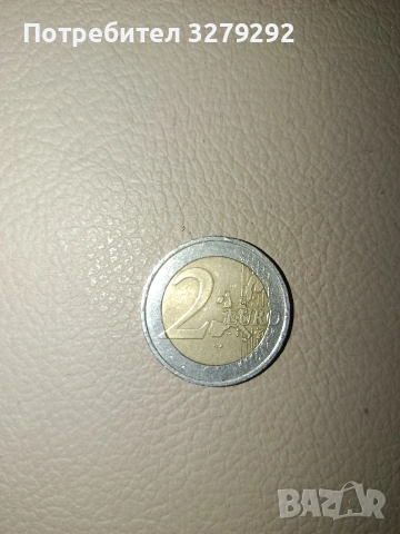 Рядка монета 2 евро 2001г. Франция с дърво на живота неправилно изсичана, 2 броя цената е за брой.