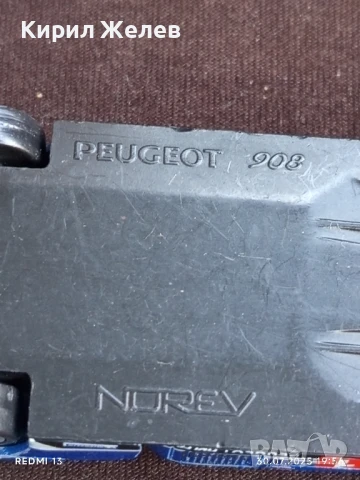 Спортен модел метална количка PEUGEOT 908 рядка за КОЛЕКЦИЯ ДЕКОРАЦИЯ 20297, снимка 7 - Колекции - 51196295