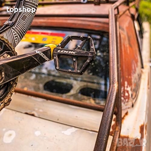 Чисто нови Велосипедни педали LOOK Geo Trail Roc - Ковани алуминиеви плоски педали със стоманени ..., снимка 2 - Части за велосипеди - 52648681