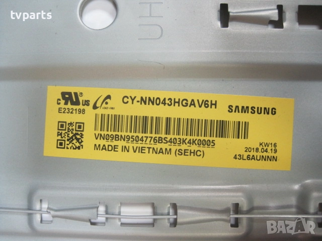Мейнборд BN9646786A Samsung 43NU7100 100% работещ, снимка 2 - Части и Платки - 51666001