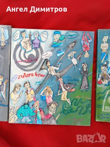 Маслена картина платно Триптих , снимка 3 - Картини - 47984083