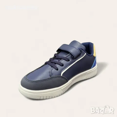 Детски кецове с лепенка в син цвят модел: 014211 navy, снимка 2 - Детски маратонки - 47436320