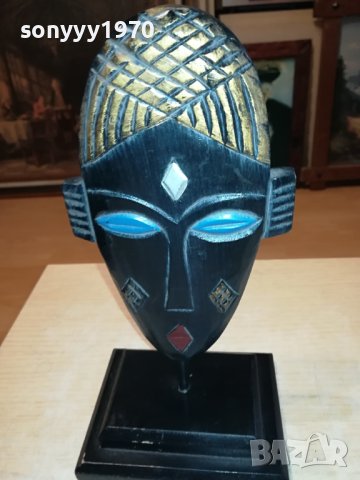 ДЪРВЕНА МАСКА НА СТОЙКА ОТ ФРАНЦИЯ 0312231002, снимка 8 - Антикварни и старинни предмети - 43249915