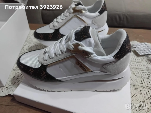 Нови дамски  кожени маратонки GUESS 38 номер, снимка 8 - Маратонки - 52965929