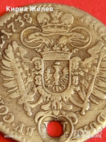 Сребърна монета 6 кройцера 1738г. Карл шести Австрия за КОЛЕКЦИЯ 52936, снимка 12 - Нумизматика и бонистика - 53106526