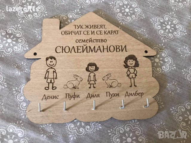 Закачалка за ключове, модел КЪЩА, снимка 2 - Декорация за дома - 34639311