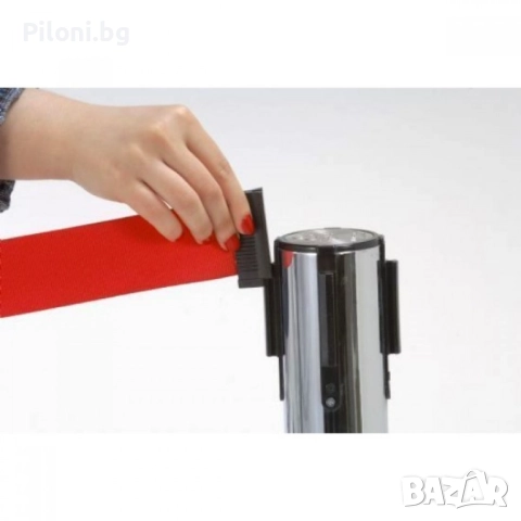 Ограничително колче с червена лента 220 см., снимка 3 - Друго търговско оборудване - 52811723