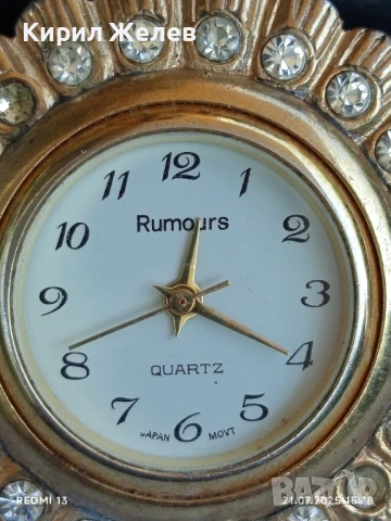 Стилен дизайн часовник Бижу висулка с кристали изискан дизайн 30208, снимка 3 - Дамски - 51092890