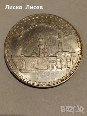 Египет 1 паунд 1972г., снимка 2 - Нумизматика и бонистика - 52943392