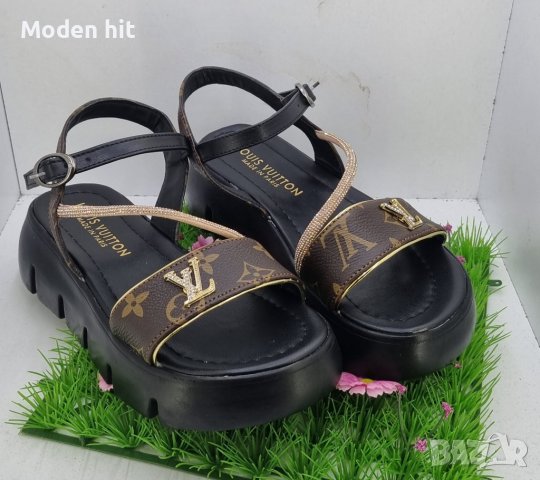 Последни чифтове! Louis Vuitton дамски сандали реплика, снимка 4 - Сандали - 36899000