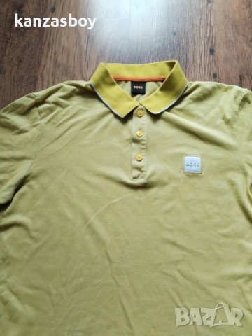BOSS Mens PeOxford Oxford-Cotton Polo Shirt with Logo Badge - мъжка тениска р-р XL, снимка 4 - Тениски - 52334901