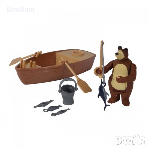 Игрален риболовен комплект Лодка Маша и Мечока / Simba Toys, снимка 2 - Кукли - 39448129
