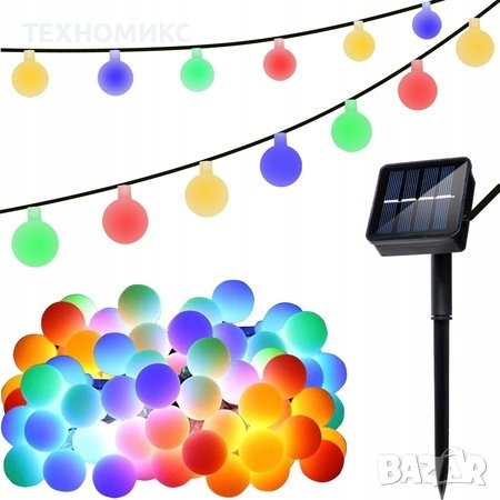 Цветни соларни лампи за двор или градина, LED крушки

, снимка 2 - Лед осветление - 42940322