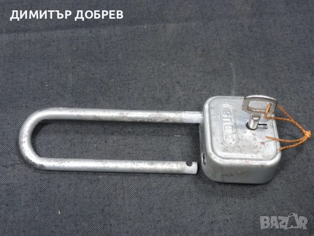 СТАР РЕТРО КАТИНАР С КЛЮЧ ABUS GERMANY, снимка 3 - Антикварни и старинни предмети - 53022577