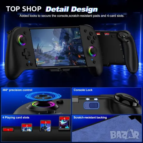 HASACOOL Switch Controller, Hall Effect Joystick (No Drift) Switch Joycon за Nintendo Switch/OLED, снимка 6 - Аксесоари - 49551990
