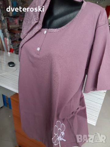 Дамска пижама с къс ръкав размер 4 ХЛ , снимка 3 - Пижами - 18102708