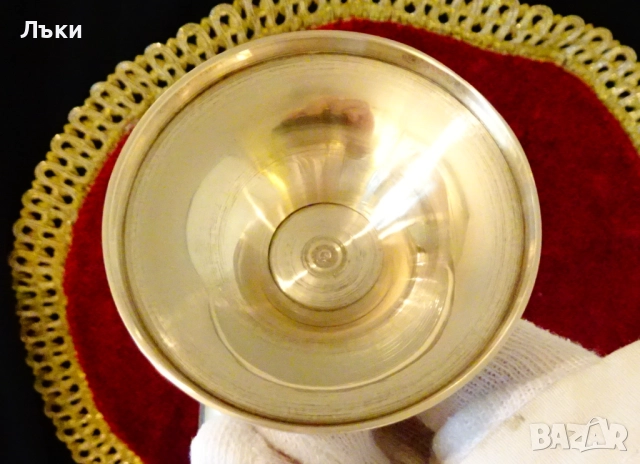 Бронзов бокал за вино,барок,18 см.,220 мл. , снимка 9 - Антикварни и старинни предмети - 52216657