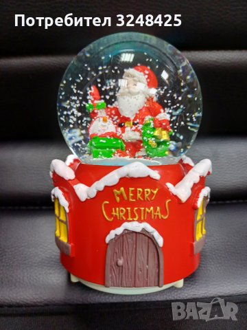 Коледно преспапие с Дядо Коледа, снимка 5 - Декорация за дома - 43195013