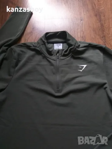 Gymshark Arrival 1/4 Zip Pullover - страхотна фитнес блуза М КАТО НОВА, снимка 4 - Спортни дрехи, екипи - 48146277