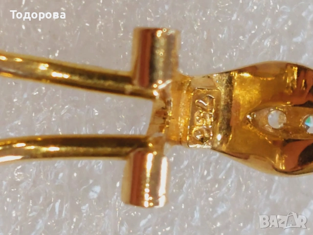 Затни 18каратови обеци с инкрустирани изумруди, снимка 8 - Обеци - 53395763