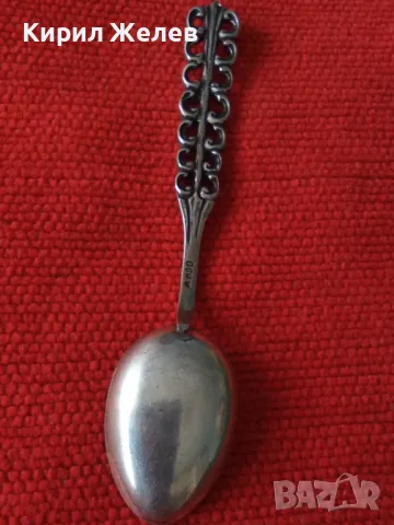 СТАРА НЕМСКА АЖУРНА КОЛЕКЦИОНЕРСКА СРЕБЪРНА ЛЪЖИЧКА За КАФЕ СРЕБРО 800 ПРОБА 43003, снимка 16 - Колекции - 44372782