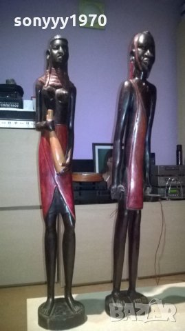 африканско семеиство-92см-10кг-дървени фигури-внос швеицария, снимка 4 - Колекции - 26365357