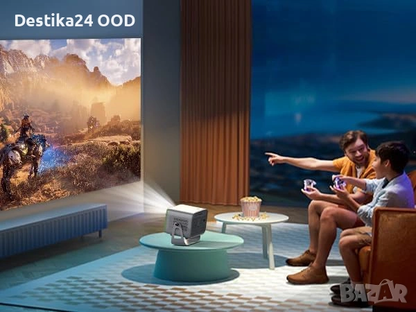 4K WiFi Bluetooth проектор Full HD 360 градуса авто фокус, прожектор, снимка 6 - Друга електроника - 53472661