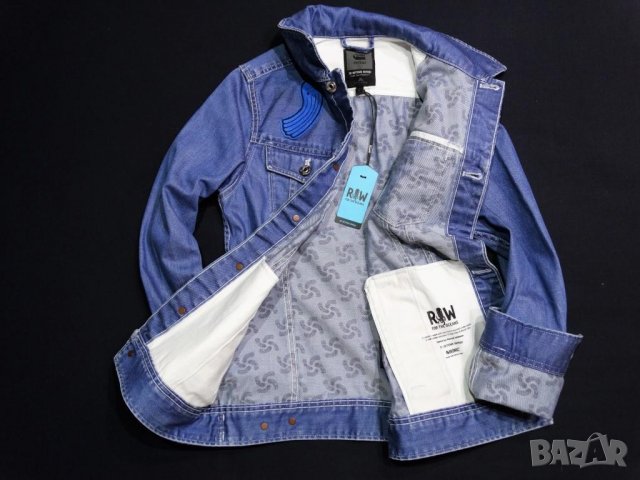 НОВО! Pharrell Williams x G-Star For the Oceans Tailor Slim JKT Дамко Дънково Яке Размер S, снимка 2 - Якета - 33403034