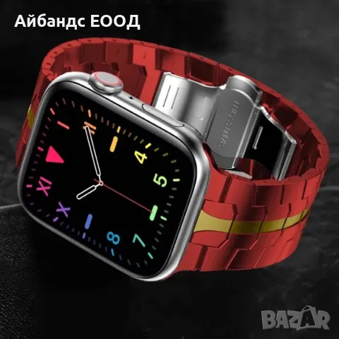 Верижка от неръждаема стомана за Apple Watch ULTRA/SE/11/10/9/8/7/6, снимка 7 - Каишки за часовници - 49411898