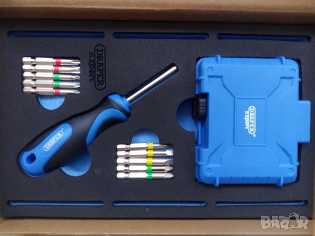 draper expert 40части отвертка къси дълги битове .Stanley Отвертка тресчотка c битове, снимка 2 - Отвертки - 52943209