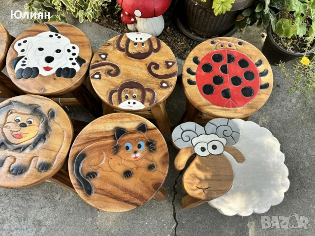 Столче/табуретка от тиково дърво, снимка 3 - Столове - 51789767