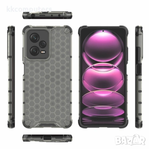 Xiaomi Redmi Note 12 Pro 5G / Poco X5 Pro 5G Силиконов Калъф Honeycomb TPU и Протектор, снимка 4 - Калъфи, кейсове - 53233883