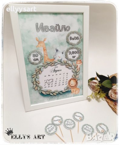 Бебешка визитка в рамка и различни пана, снимка 17 - Други - 43158793