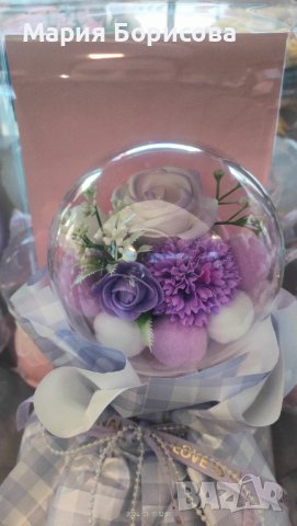 Букет от сапунени цветя, снимка 12 - Романтични подаръци - 44070486