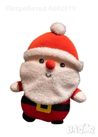 Коледна плюшена играчка 25см – Дядо Коледа или Еленче, снимка 5 - Плюшени играчки - 52336750