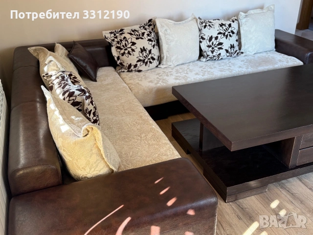 Ъглов диван + обзавеждане, снимка 4 - Дивани и мека мебел - 53176751