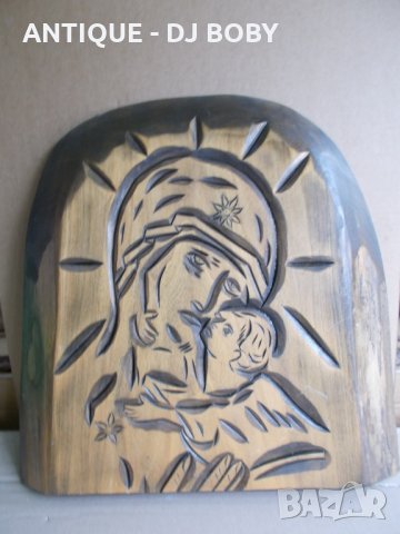 Голяма икона на Богородица - Дърворезба 