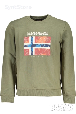 Мъжка блуза, 90% памук, 10% полиестер, зелена, L