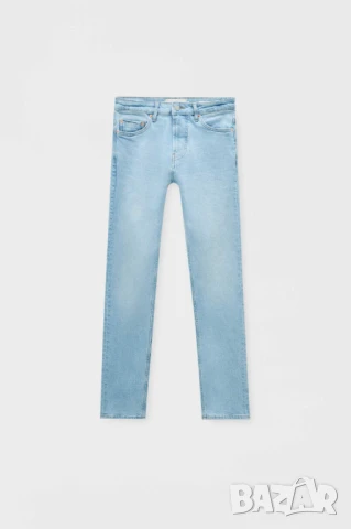Мъжки дънки Pull&Bear, Slim Fit, 99% памук, 1% еластан, Светлосини, 44