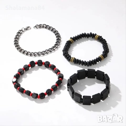 Комплект мъжки часовник с гривни, снимка 4 - Мъжки - 44041393