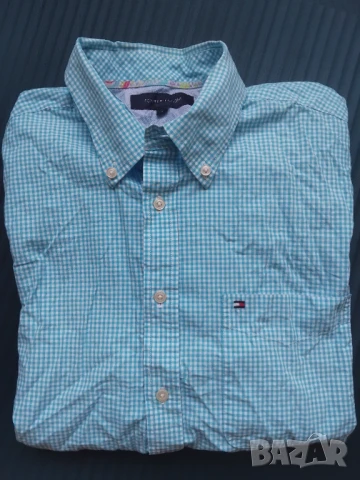 Tommy Hilfiger 100% оригинална мъжка риза с къс ръкав, снимка 5 - Ризи - 51240916