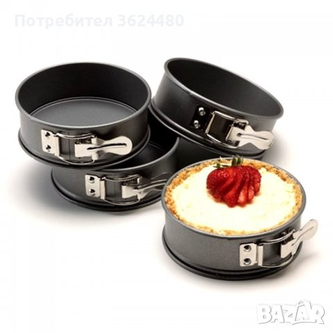 Незалепващи форми за печене с падащо дъно , снимка 6 - Съдове за готвене - 40039924