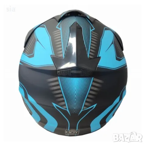 Каска мотор крос Детска Red /Blue два цвята, снимка 8 - Аксесоари и консумативи - 50011909