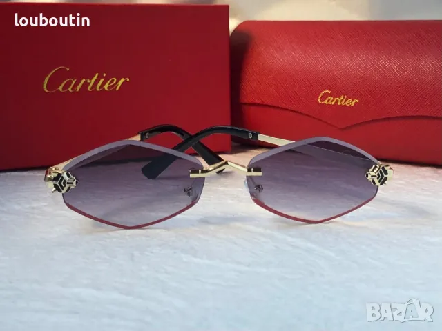 Cartier 2024 дамски слънчеви очила ромб 3 цвята, снимка 5 - Слънчеви и диоптрични очила - 47931090