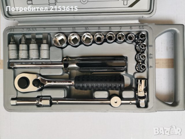 teng tools тенг 20 части малка гидория 1/4 хром ванадий вложки/камъни комплет в кутия, снимка 3 - Други инструменти - 35210142