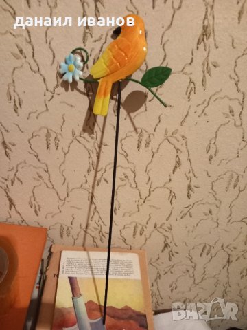 градински стик птичка 38 см., снимка 1