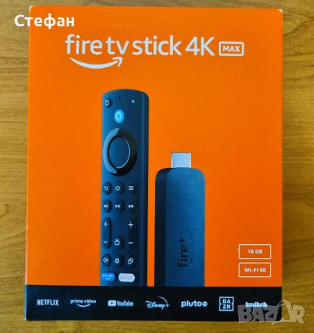 НОВ Amazon Fire TV stick 4K MAX - 16 Gb, снимка 1 - Плейъри, домашно кино, прожектори - 43238238